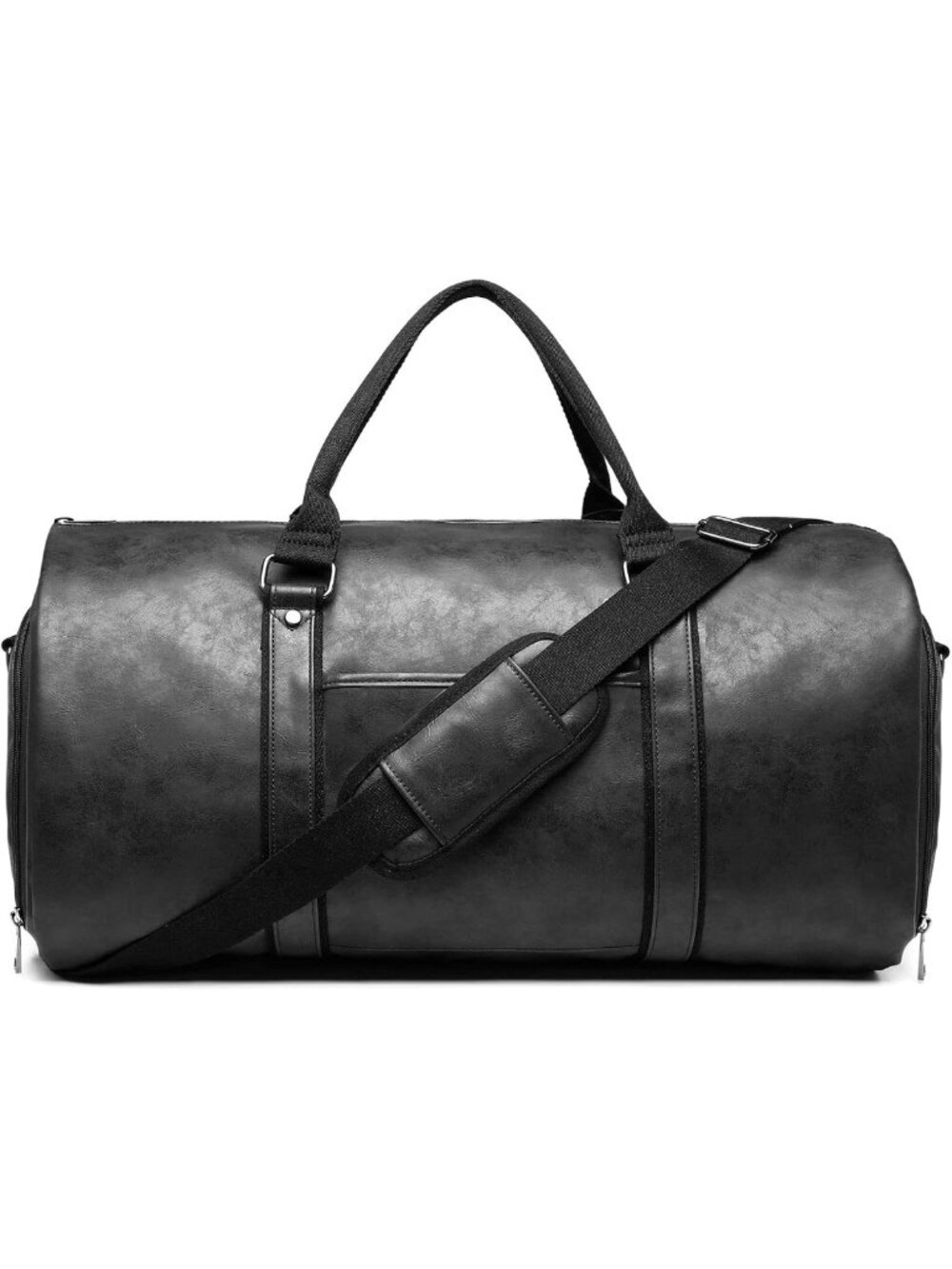 Travel Garment Bag Duffle - Waterproof Leather Suit Bag with Shoe Compartment